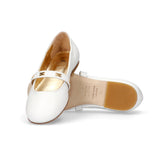 Elisabetta Franchi La Mia Bambina Ballerina Bianco con Cinturino per Bambine