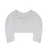 Hinnominate Kids T-Shirt Maniche Lunghe Bianca con Logo Frontale Strass per Bambine