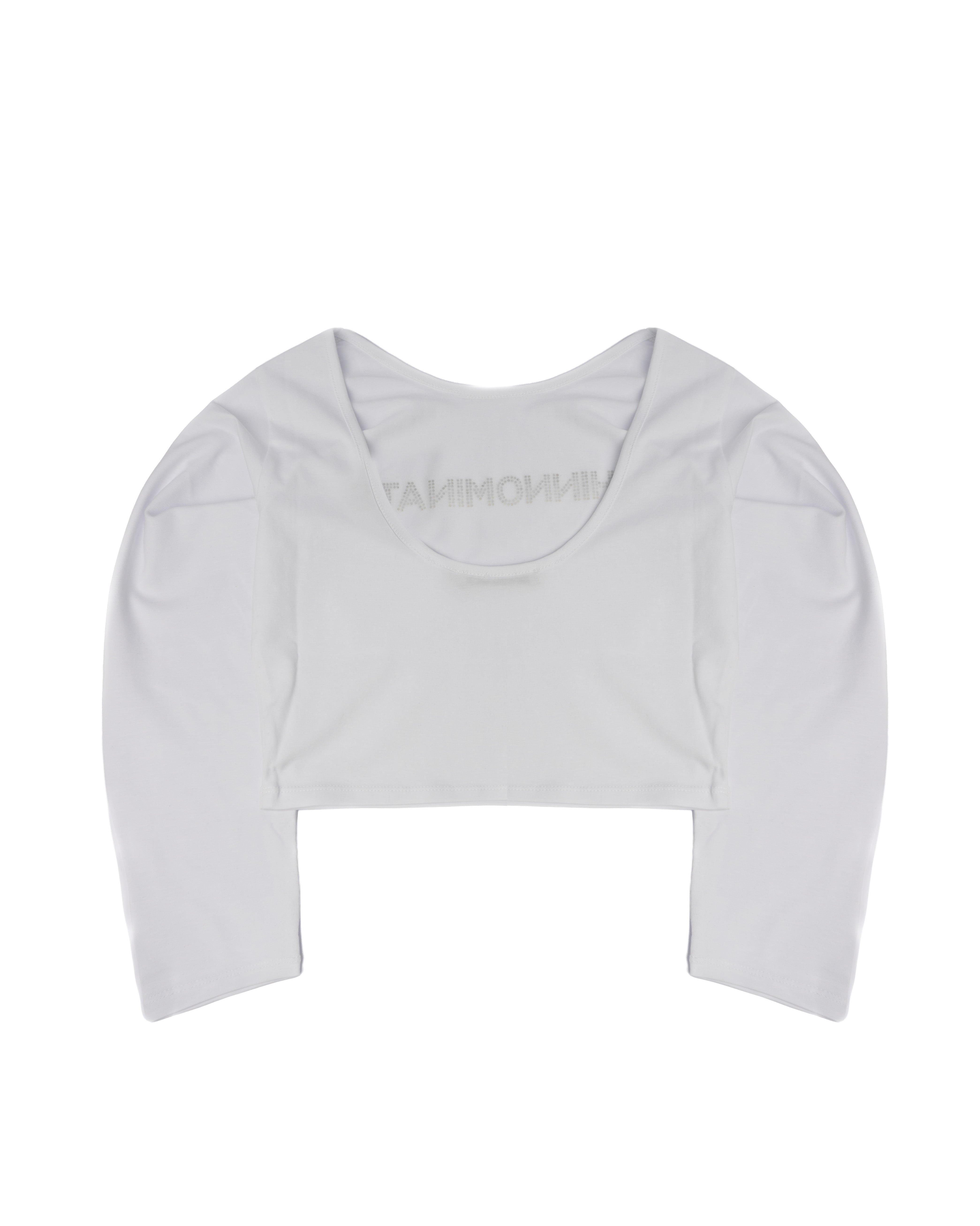 Hinnominate Kids T-Shirt Maniche Lunghe Bianca con Logo Frontale Strass per Bambine