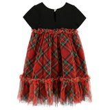 Angel's Face Abito Nero/Scozzese in Tulle per Bambine