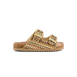 Colors of California Sandalo Doppia Fascia Natural con Strass per Bambine