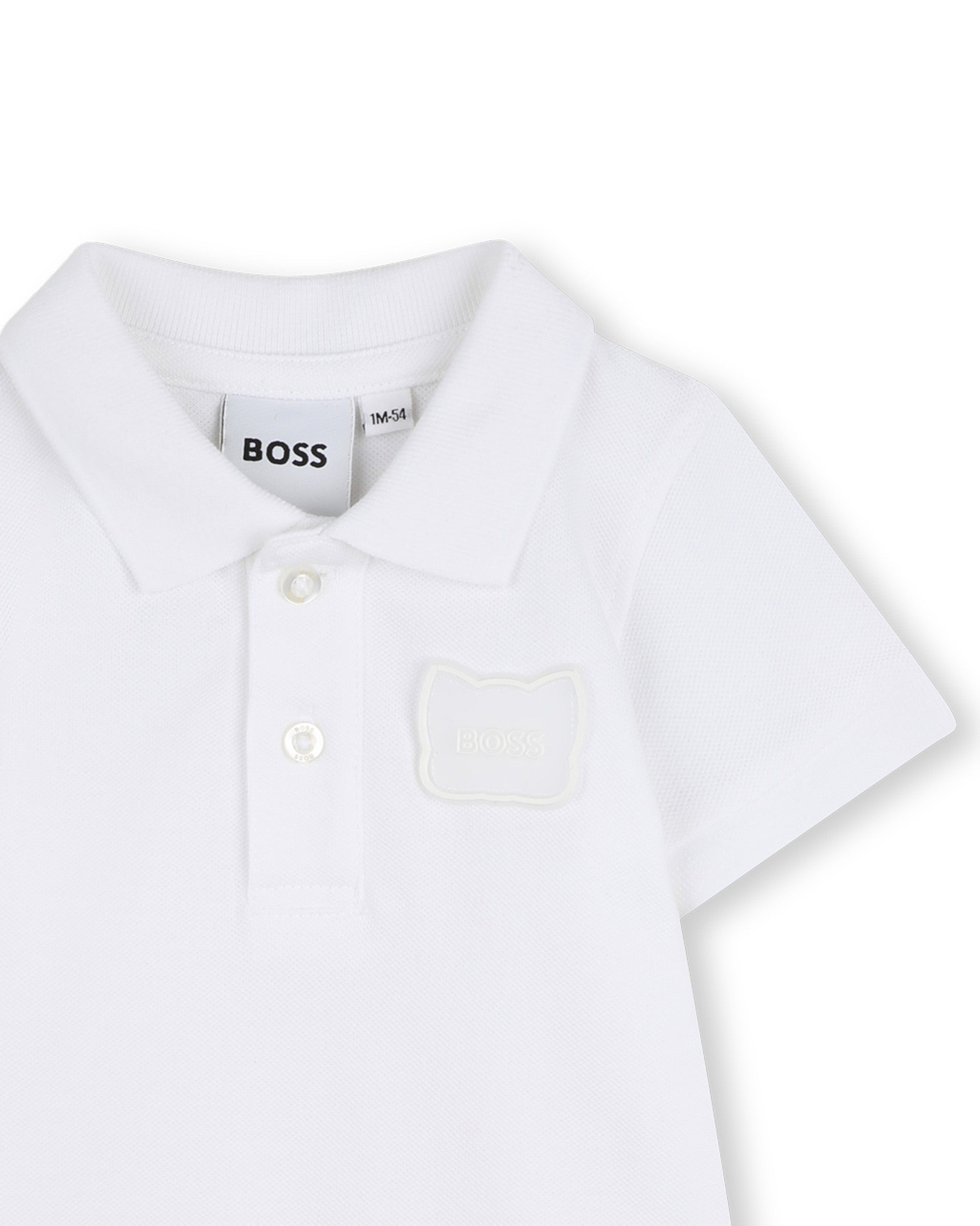 Boss Kids Tutina Bianco con Logo per Neonati