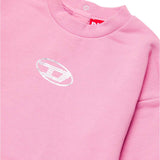 Diesel Kids Felpa Girocollo Rosa Oval D per Neonate (dettaglio)