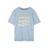 Boss Kids Baby Blue Boss Print T-Shirt
