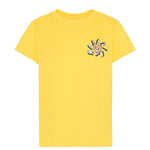 Moschino Kids T-Shirt Giallo con Piccolo Logo Teddy Bear per Bambini