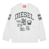 Diesel Kids Felpa Bianco con stampa per Bambini