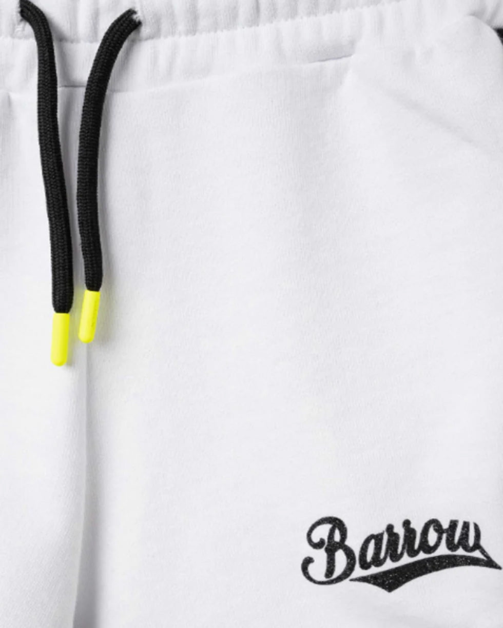 Barrow Kids Short Bianco e Nero con Logo per Bambine