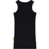 Barrow Kids Abito Nero a Costine con Logo per Bambine