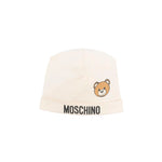 Moschino Kids Cappello Beige con Logo Teddy Bear per Neonati