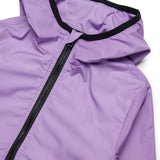 Diesel Kids Purple Windbreaker Jacket with Macro Oval D for Baby Girls