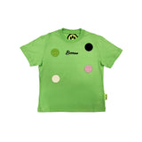 Barrow Kids T-shirt verde chiaro con Smile Multicolor per Bambine