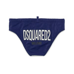 Dsquared2 Kids Costume Slip Blu con Stampa per Bambini