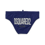 Dsquared2 Kids Costume Slip Blu con Stampa per Bambini