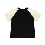 Yes London Kids T-Shirt Nero e Beige con Logo per Bambini