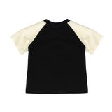 Yes London Kids T-Shirt Nero e Beige con Logo per Bambini