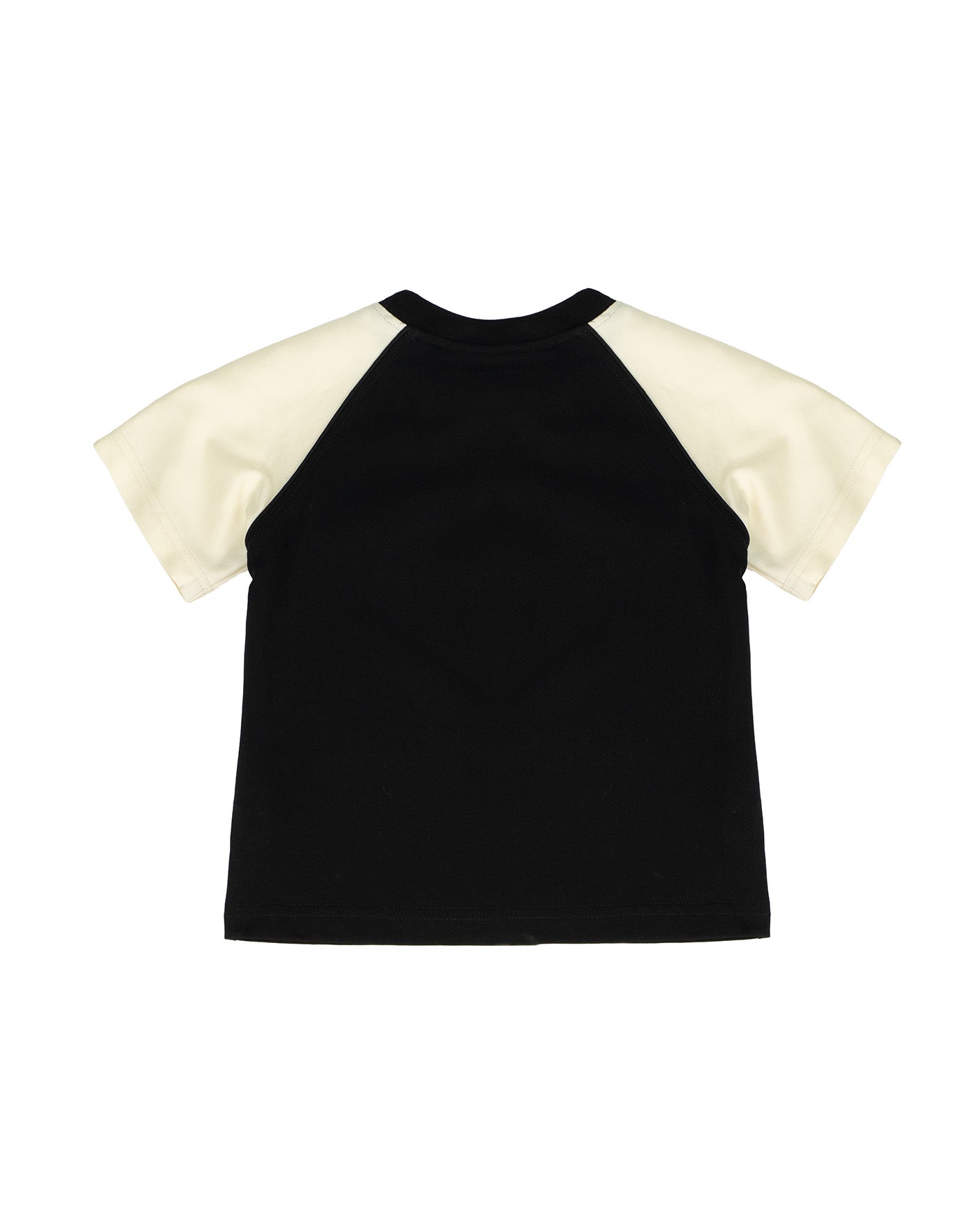 Yes London Kids T-Shirt Nero e Beige con Logo per Bambini