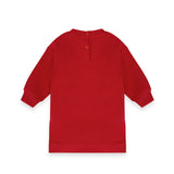 Iceberg Kids Abito Rosso Girocollo con Logo a Contrasto per Neonate