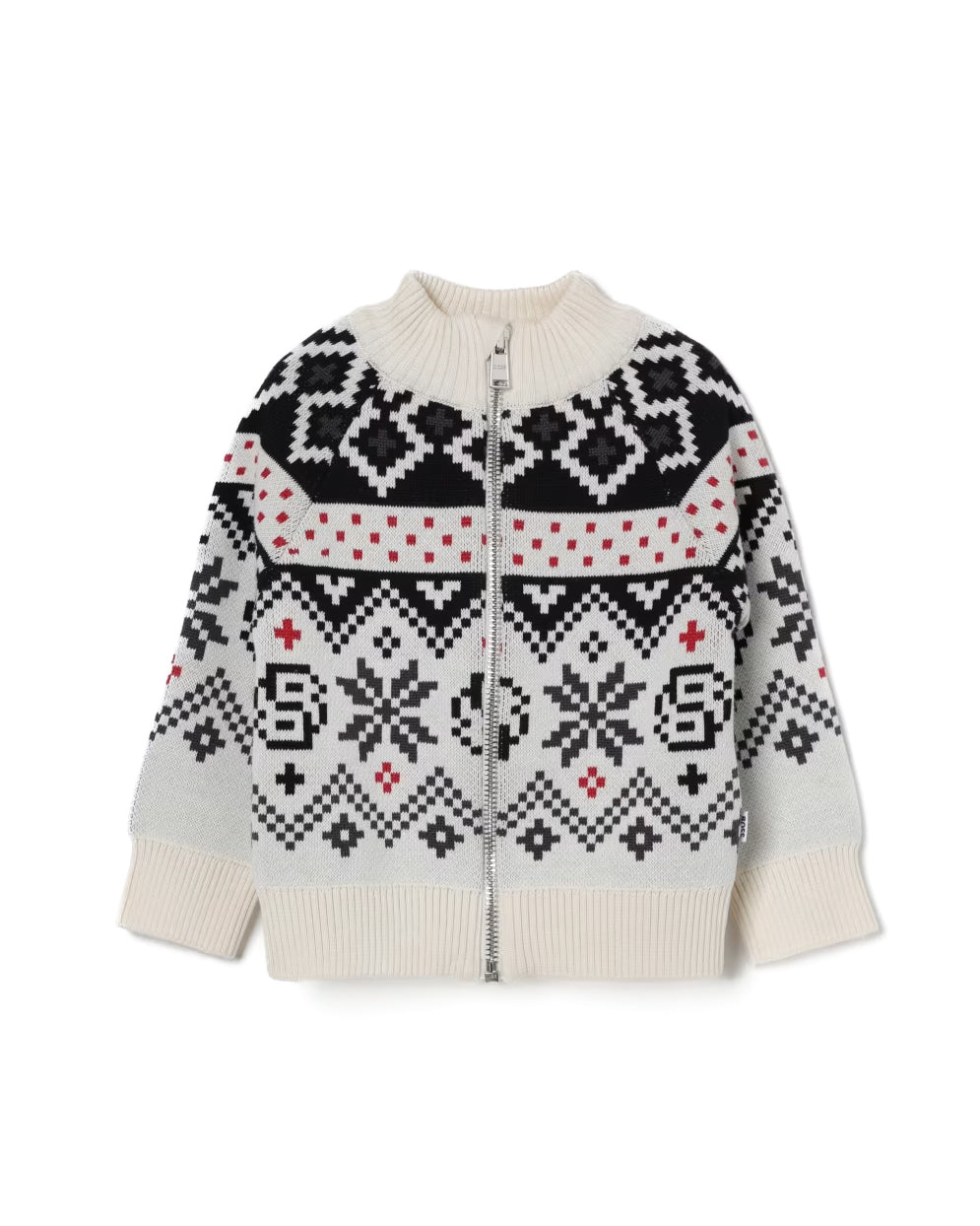 Hugo Boss Kids Cardigan con Zip e Fantasia Jacquard per Neonati