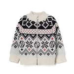 Hugo Boss Kids Cardigan con Zip e Fantasia Jacquard per Neonati