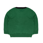 Alessandrini Kids Maglia Verde con Scritta Logo a Contrasto e Bottoni per Apertura Spalla per Neonati