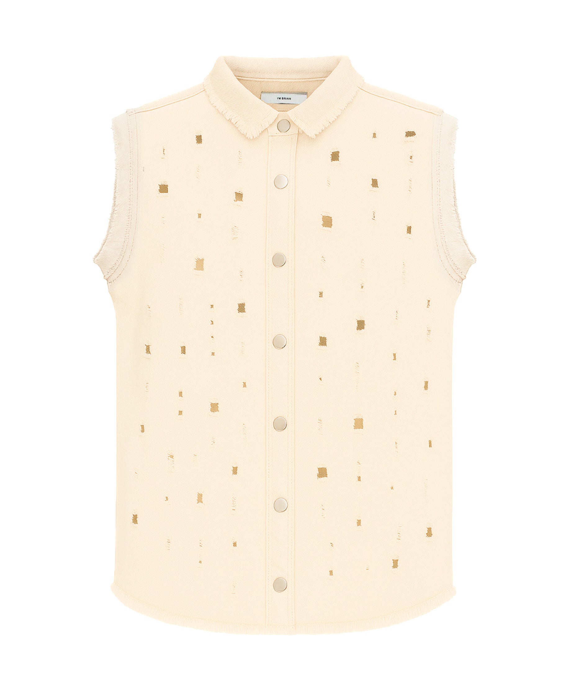 I'm Brian Camicia Smanicata Denim Beige per Bambini