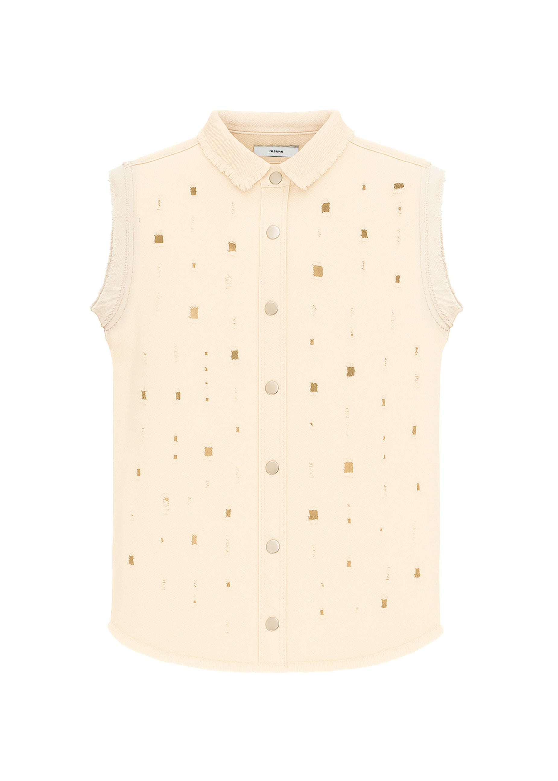 I'm Brian Camicia Smanicata Denim Beige per Bambini
