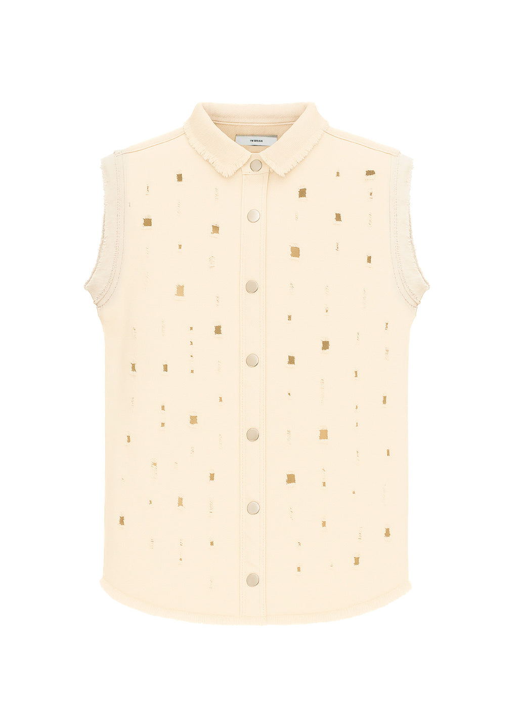 I'm Brian Camicia Smanicata Denim Beige per Bambini