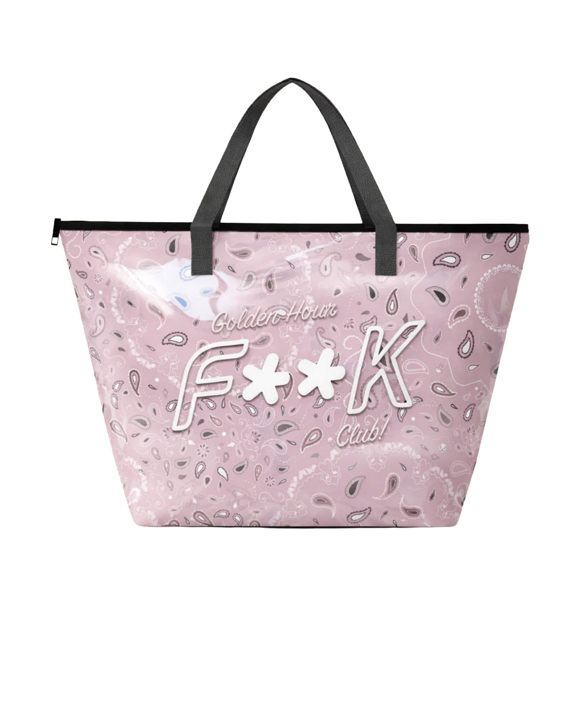 F**K Kids Maxi Borsa Mare Fantasia Bandana Rosa con Logo per Bambini