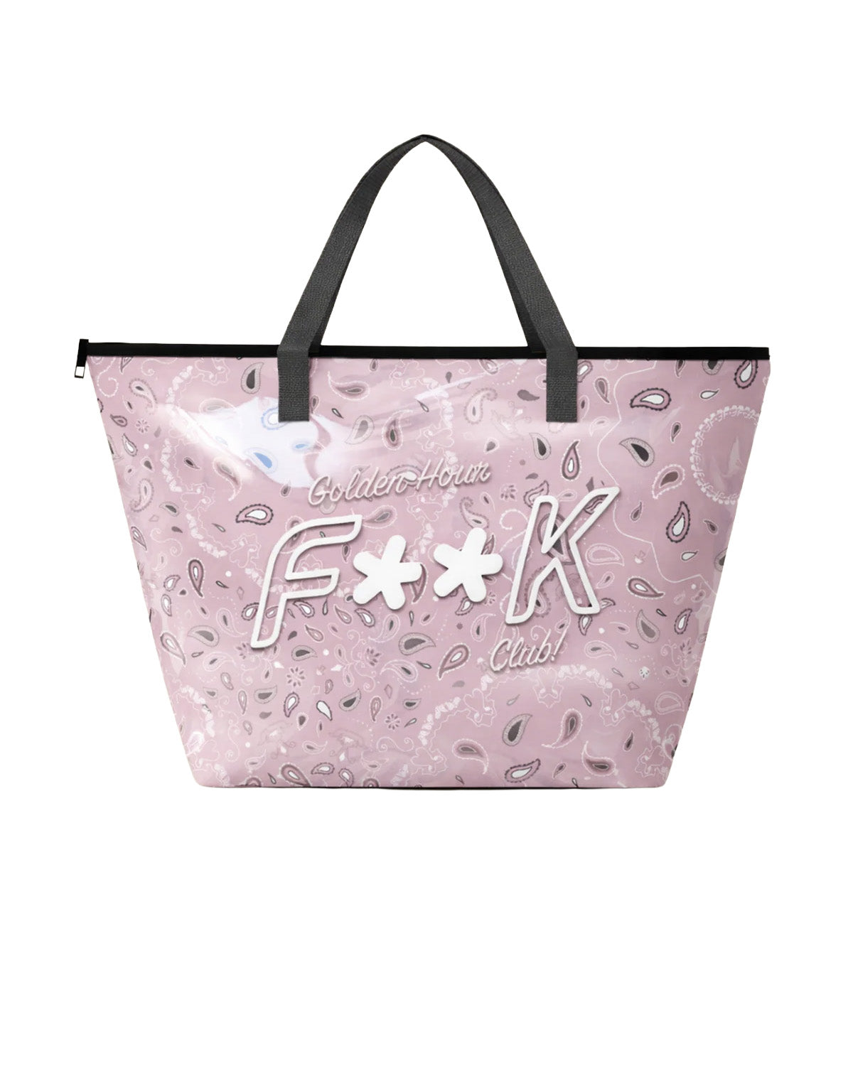 F**K Kids Maxi Borsa Mare Fantasia Bandana Rosa con Logo per Bambini