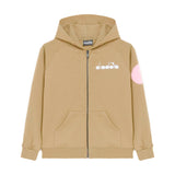 Diadora Kids Felpa Beige con Stampa per Bambine