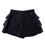 Elisabetta Franchi La Mia Bambina Shorts Nero con Tulle per Bambine
