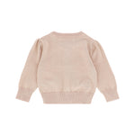Angel's face Cardigan Beige con Fiocchi per Neonate (retro)