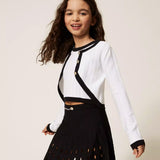 Twinset Kids Gonna Nero Plissettata per Bambine
