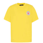 Dsquared2 Kids T-shirt Gialla Monocolore con Logo in Rilievo per Bambini