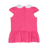 Moschino Kids Abito Smanicato Fucsia con Coulotte per Neonate (retro)