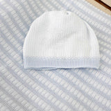 Marlù Cappellino Celeste/Bianco per Neonati