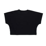 N21 Kids T-shirt Nera con Maxi Stampa Logo per Bambine