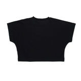 N21 Kids T-shirt Nera con Maxi Stampa Logo per Bambine