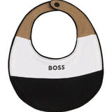 BOSS Kids Set Nascita 4 Pezzi Bianco con Tutina Body Cappellino e Bavaglino per Neonati