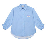 Iceberg Kids Camicia Cielo a Righe con Logo per Bambine