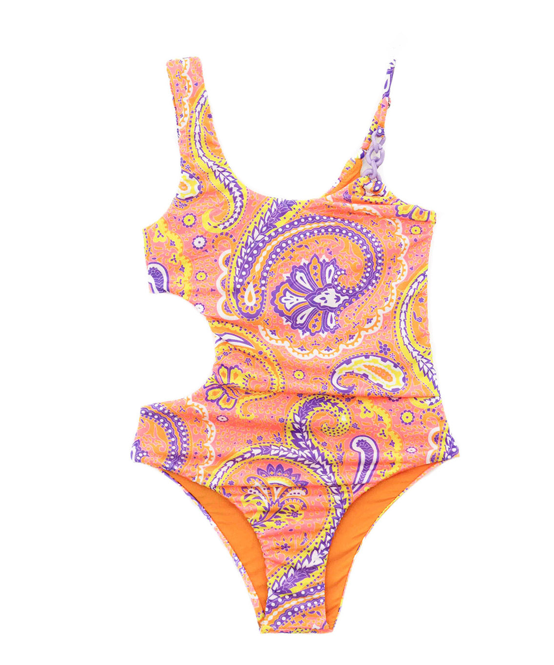 EffeK Costume Monokini Fantasia Arancione per Bambine