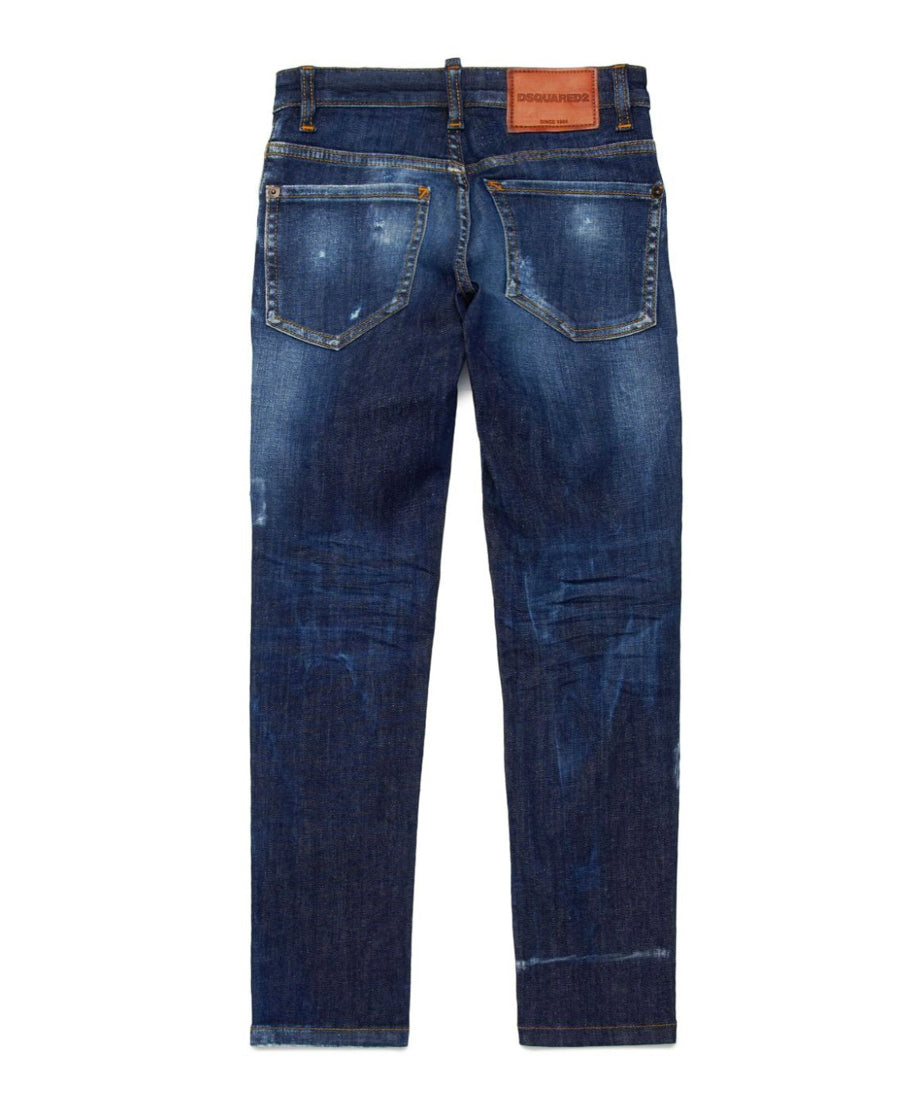 Dsquared2 Kids Jeans Denim Blu per Bambini (retro)