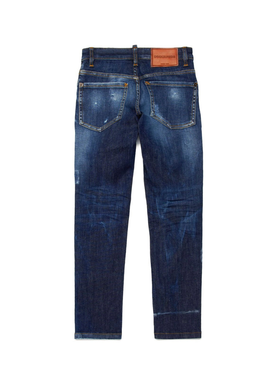 Dsquared2 Kids Jeans Denim Blu per Bambini (retro)