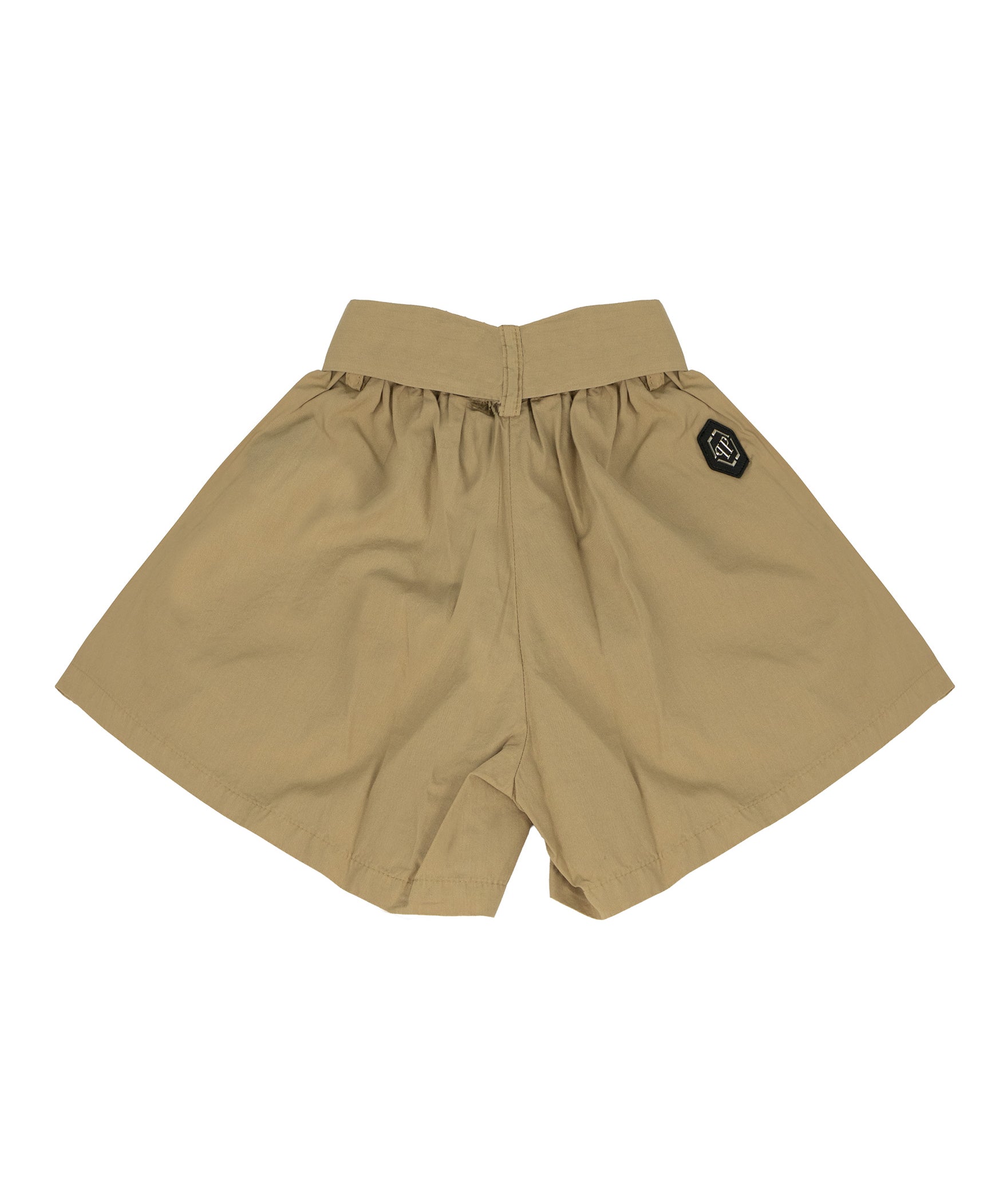 Philipp Plein Kids Short Cammello con Cintura Fiocco per Bambine