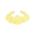 Angel's Face Cerchietto Giallo con Tulle Rosie per Bambine
