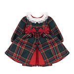 Marlù Vestitino con Motivo Scozzese per Neonate