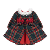 Marlù Vestitino con Motivo Scozzese per Neonate