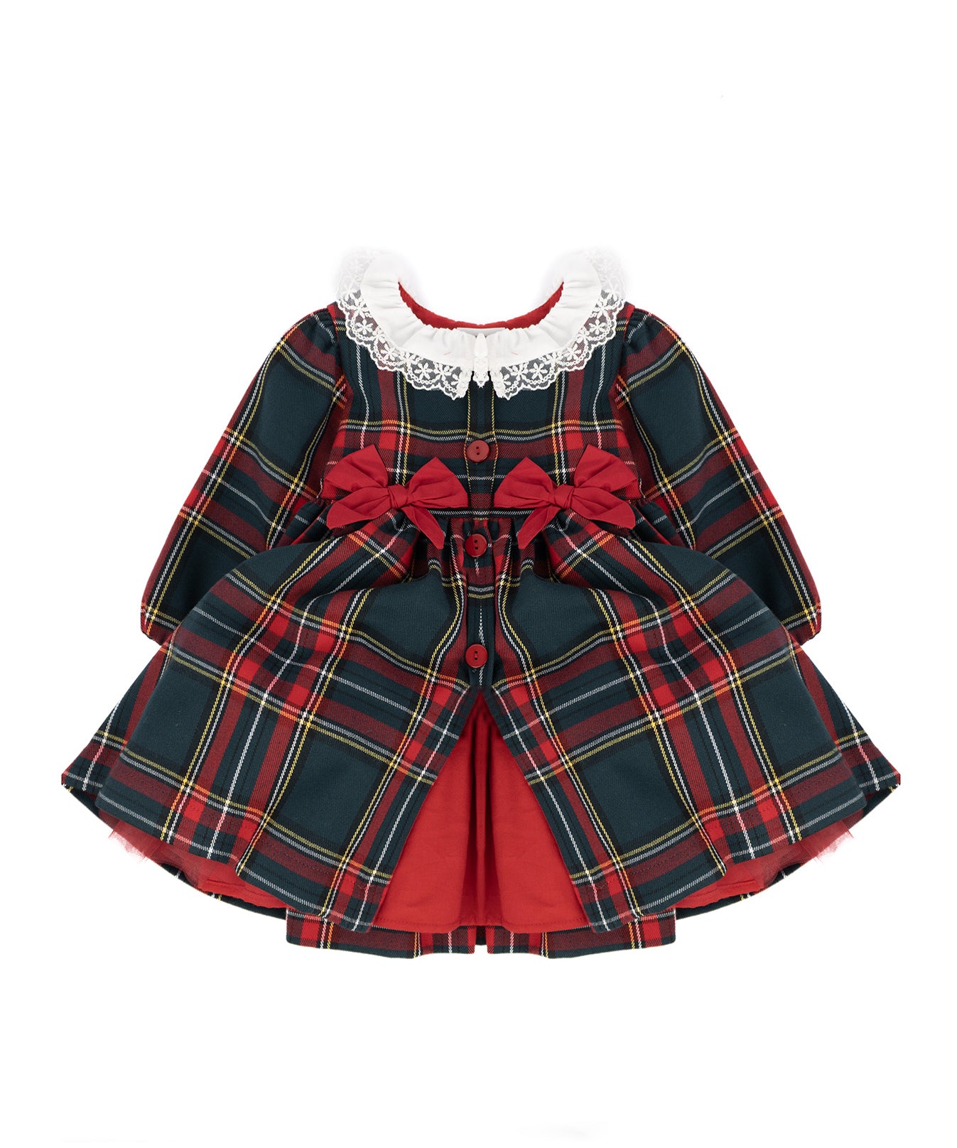 Marlù Vestitino con Motivo Scozzese per Neonate