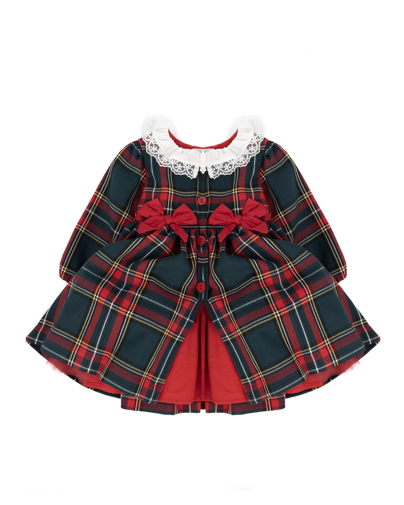 Marlù Vestitino con Motivo Scozzese per Neonate