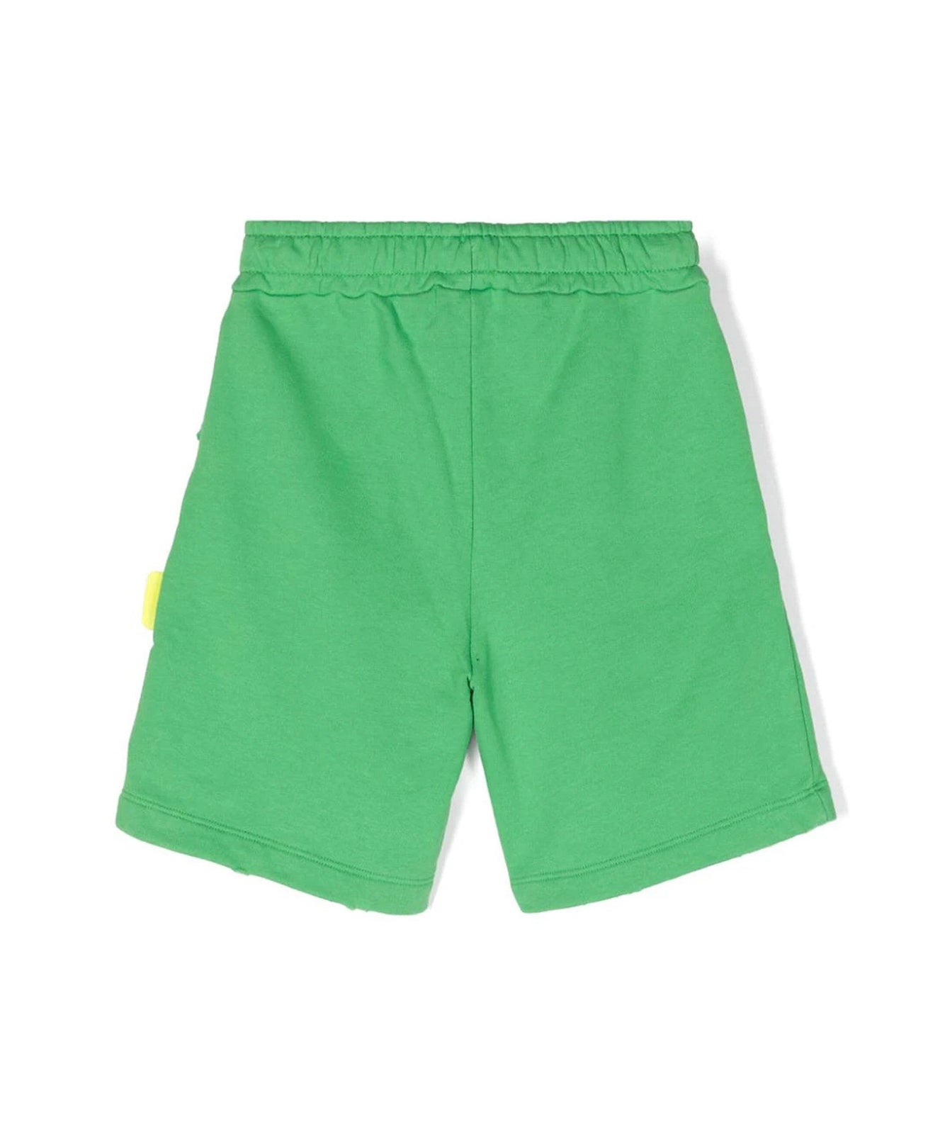 Barrow Kids Short Verde con Stampa Logo per Bambini